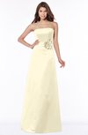 ColsBM Lyric Egret Modest A-line Strapless Sleeveless Half Backless Satin Bridesmaid Dresses