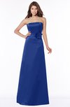 ColsBM Lyric Nautical Blue Modest A-line Strapless Sleeveless Half Backless Satin Bridesmaid Dresses