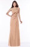 ColsBM Kathleen Burnt Orange Mature A-line One Shoulder Half Backless Floor Length Lace Bridesmaid Dresses