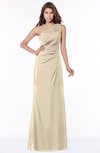 ColsBM Kathleen Novelle Peach Mature A-line One Shoulder Half Backless Floor Length Lace Bridesmaid Dresses