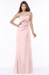 ColsBM Kathleen Pastel Pink Mature A-line One Shoulder Half Backless Floor Length Lace Bridesmaid Dresses