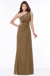 ColsBM Kathleen Truffle Mature A-line One Shoulder Half Backless Floor Length Lace Bridesmaid Dresses