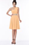 ColsBM Mabel Apricot Gorgeous A-line One Shoulder Sleeveless Half Backless Chiffon Bridesmaid Dresses