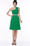 ColsBM Mabel Green Gorgeous A-line One Shoulder Sleeveless Half Backless Chiffon Bridesmaid Dresses