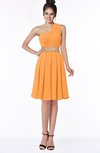 ColsBM Mabel Orange Gorgeous A-line One Shoulder Sleeveless Half Backless Chiffon Bridesmaid Dresses