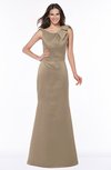 ColsBM Hayley Almondine Brown Gorgeous A-line Sleeveless Satin Floor Length Bow Bridesmaid Dresses