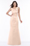ColsBM Hayley Almost Apricot Gorgeous A-line Sleeveless Satin Floor Length Bow Bridesmaid Dresses