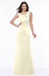 ColsBM Hayley Bleached Sand Gorgeous A-line Sleeveless Satin Floor Length Bow Bridesmaid Dresses