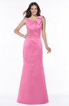 ColsBM Hayley Carnation Pink Gorgeous A-line Sleeveless Satin Floor Length Bow Bridesmaid Dresses