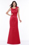 ColsBM Hayley Chinese Red Gorgeous A-line Sleeveless Satin Floor Length Bow Bridesmaid Dresses