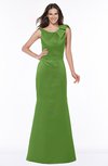 ColsBM Hayley Clover Gorgeous A-line Sleeveless Satin Floor Length Bow Bridesmaid Dresses