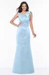ColsBM Hayley Dream Blue Gorgeous A-line Sleeveless Satin Floor Length Bow Bridesmaid Dresses