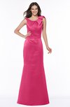 ColsBM Hayley Fuschia Gorgeous A-line Sleeveless Satin Floor Length Bow Bridesmaid Dresses