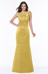 ColsBM Hayley Misted Yellow Gorgeous A-line Sleeveless Satin Floor Length Bow Bridesmaid Dresses