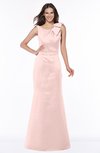 ColsBM Hayley Pastel Pink Gorgeous A-line Sleeveless Satin Floor Length Bow Bridesmaid Dresses