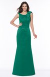 ColsBM Hayley Pepper Green Gorgeous A-line Sleeveless Satin Floor Length Bow Bridesmaid Dresses