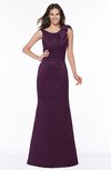 ColsBM Hayley Plum Gorgeous A-line Sleeveless Satin Floor Length Bow Bridesmaid Dresses