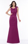 ColsBM Hayley Raspberry Gorgeous A-line Sleeveless Satin Floor Length Bow Bridesmaid Dresses