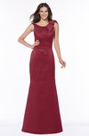 ColsBM Hayley Rio Red Gorgeous A-line Sleeveless Satin Floor Length Bow Bridesmaid Dresses