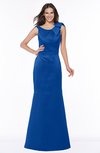 ColsBM Hayley Royal Blue Gorgeous A-line Sleeveless Satin Floor Length Bow Bridesmaid Dresses