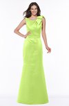 ColsBM Hayley Sharp Green Gorgeous A-line Sleeveless Satin Floor Length Bow Bridesmaid Dresses