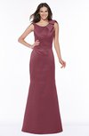 ColsBM Hayley Wine Gorgeous A-line Sleeveless Satin Floor Length Bow Bridesmaid Dresses