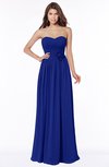 ColsBM Leanna Electric Blue Glamorous Sleeveless Chiffon Floor Length Ruching Bridesmaid Dresses