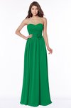 ColsBM Leanna Green Glamorous Sleeveless Chiffon Floor Length Ruching Bridesmaid Dresses