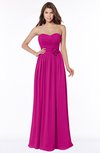 ColsBM Leanna Hot Pink Glamorous Sleeveless Chiffon Floor Length Ruching Bridesmaid Dresses