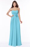 ColsBM Leanna Light Blue Glamorous Sleeveless Chiffon Floor Length Ruching Bridesmaid Dresses