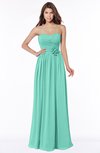 ColsBM Leanna Mint Green Glamorous Sleeveless Chiffon Floor Length Ruching Bridesmaid Dresses