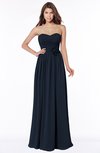ColsBM Leanna Navy Blue Glamorous Sleeveless Chiffon Floor Length Ruching Bridesmaid Dresses