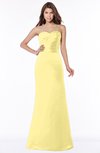 ColsBM Cara Daffodil Modest A-line Sleeveless Half Backless Floor Length Ruching Bridesmaid Dresses