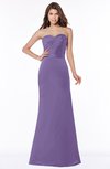 ColsBM Cara Lilac Modest A-line Sleeveless Half Backless Floor Length Ruching Bridesmaid Dresses