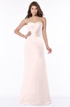 ColsBM Cara Petal Pink Modest A-line Sleeveless Half Backless Floor Length Ruching Bridesmaid Dresses