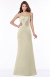 ColsBM Cara Tan Modest A-line Sleeveless Half Backless Floor Length Ruching Bridesmaid Dresses