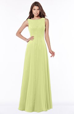 ColsBM Anika Lime Sherbet Modest A-line Scoop Sleeveless Zip up Chiffon Bridesmaid Dresses