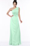 ColsBM Daniela Honeydew Glamorous A-line Sleeveless Zip up Chiffon Ruching Bridesmaid Dresses