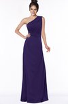 ColsBM Daniela Royal Purple Glamorous A-line Sleeveless Zip up Chiffon Ruching Bridesmaid Dresses