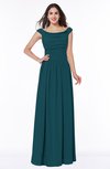 ColsBM Lillian Blue Green Gorgeous A-line Short Sleeve Zip up Chiffon Floor Length Bridesmaid Dresses