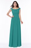 ColsBM Lillian Emerald Green Gorgeous A-line Short Sleeve Zip up Chiffon Floor Length Bridesmaid Dresses