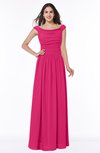 ColsBM Lillian Fuschia Gorgeous A-line Short Sleeve Zip up Chiffon Floor Length Bridesmaid Dresses