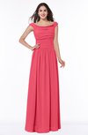ColsBM Lillian Guava Gorgeous A-line Short Sleeve Zip up Chiffon Floor Length Bridesmaid Dresses