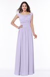 ColsBM Lillian Pastel Lilac Gorgeous A-line Short Sleeve Zip up Chiffon Floor Length Bridesmaid Dresses