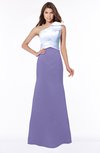 ColsBM Ariella Aster Purple Modest Fishtail One Shoulder Sleeveless Satin Sweep Train Bridesmaid Dresses