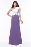 ColsBM Ariella Chalk Violet Modest Fishtail One Shoulder Sleeveless Satin Sweep Train Bridesmaid Dresses
