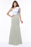 ColsBM Ariella Platinum Modest Fishtail One Shoulder Sleeveless Satin Sweep Train Bridesmaid Dresses