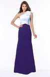 ColsBM Ariella Royal Purple Modest Fishtail One Shoulder Sleeveless Satin Sweep Train Bridesmaid Dresses