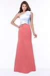 ColsBM Ariella Shell Pink Modest Fishtail One Shoulder Sleeveless Satin Sweep Train Bridesmaid Dresses