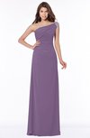 ColsBM Eliana Chinese Violet Glamorous A-line Short Sleeve Zip up Chiffon Floor Length Bridesmaid Dresses